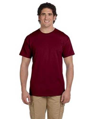 Fruit of the Loom 3931 Adult Hd Cotton T-Shirt - Maroon - HIT a Double