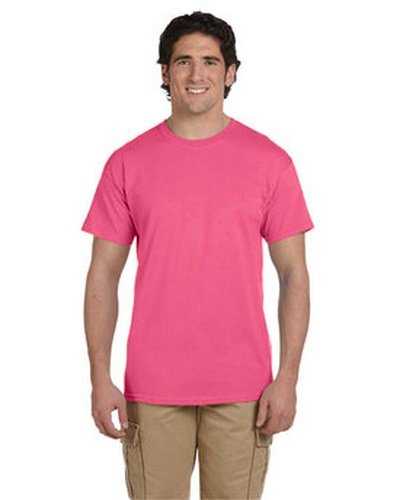 Fruit of the Loom 3931 Adult Hd Cotton T-Shirt - Neon Pink - HIT a Double