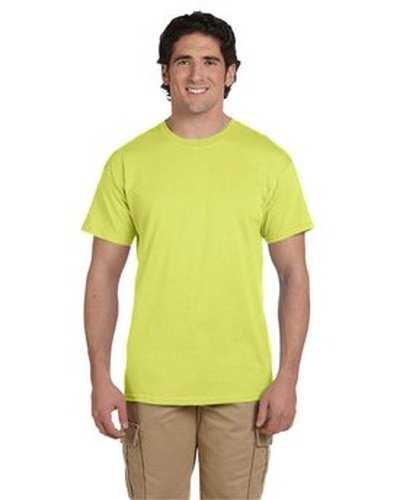 Fruit of the Loom 3931 Adult Hd Cotton T-Shirt - Neon Yellow - HIT a Double