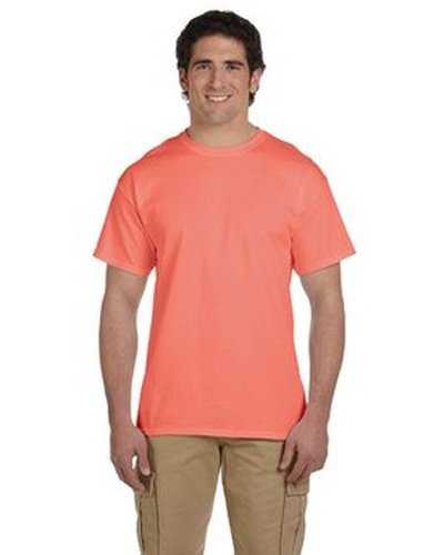 Fruit of the Loom 3931 Adult Hd Cotton T-Shirt - Retro Heather Coral - HIT a Double