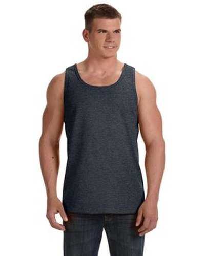 Fruit of the Loom 39TKR Adult Hd Cotton Tank - Black Heather - HIT a Double