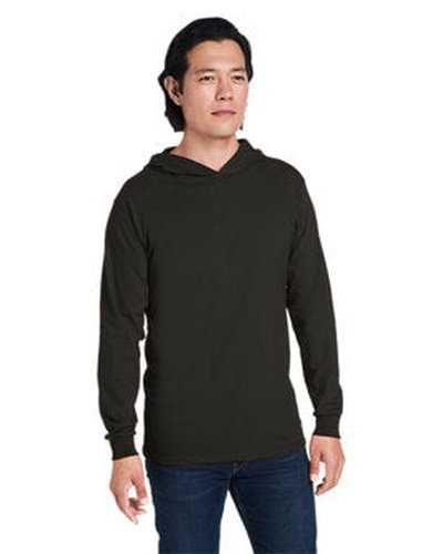 Fruit of the Loom 4930LSH Men&#39;s Hd Cotton Jersey Hooded T-Shirt - Black Ink - HIT a Double