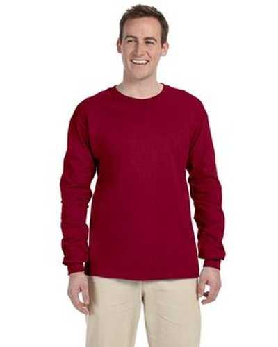 Fruit of the Loom 4930 Adult Hd Cotton Long-Sleeve T-Shirt - Cardinal - HIT a Double