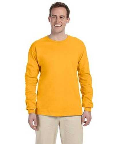 Fruit of the Loom 4930 Adult Hd Cotton Long-Sleeve T-Shirt - Gold - HIT a Double