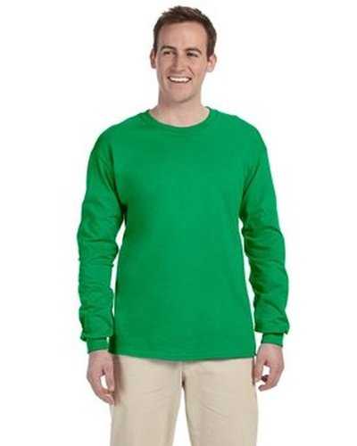 Fruit of the Loom 4930 Adult Hd Cotton Long-Sleeve T-Shirt - Kelly - HIT a Double