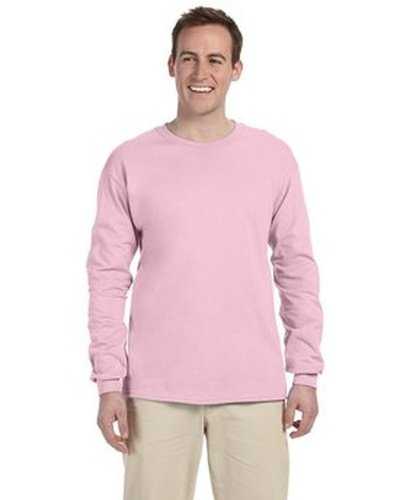 Fruit of the Loom 4930 Adult Hd Cotton Long-Sleeve T-Shirt - Pink - HIT a Double