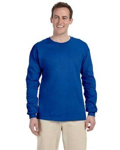 Fruit of the Loom 4930 Adult Hd Cotton Long-Sleeve T-Shirt - Royal - HIT a Double