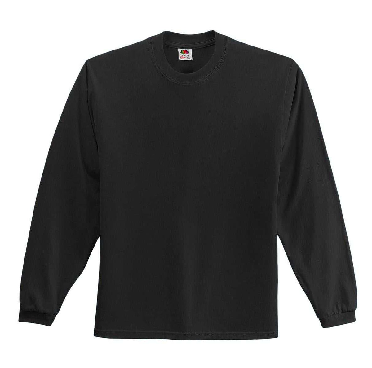 Fruit of the Loom 4930 HD Cotton 100% Cotton Long Sleeve T-Shirt - Black - HIT a Double