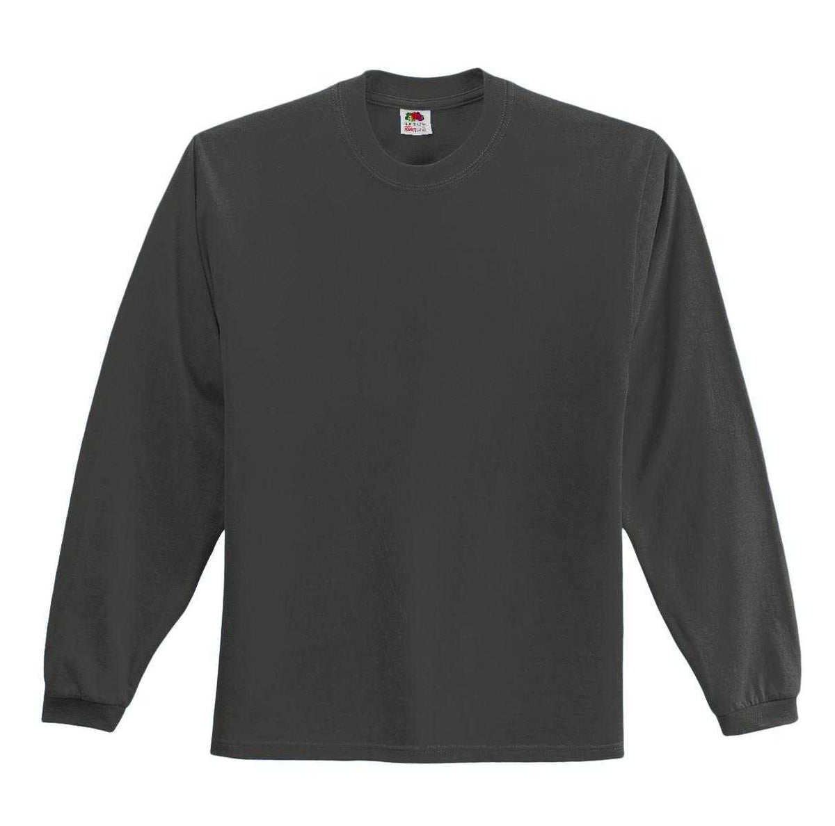 Fruit of the Loom 4930 HD Cotton 100% Cotton Long Sleeve T-Shirt - Charcoal Gray - HIT a Double