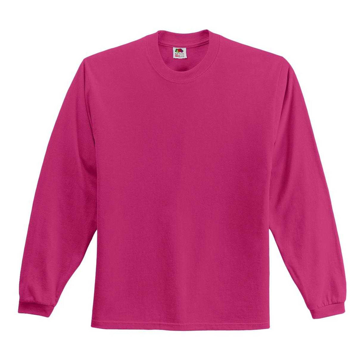 Fruit of the Loom 4930 HD Cotton 100% Cotton Long Sleeve T-Shirt - Cyber Pink - HIT a Double