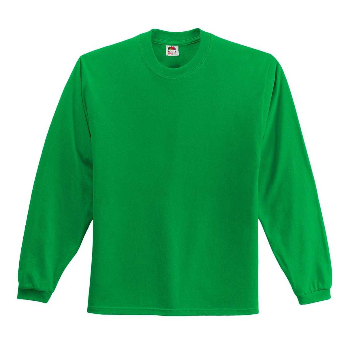 Fruit of the Loom 4930 HD Cotton 100% Cotton Long Sleeve T-Shirt - Kelly - HIT a Double