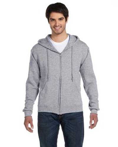 Fruit of the Loom 82230 Adult Supercotton Full-Zip Hooded Sweatshirt - Athletic Heather - HIT a Double