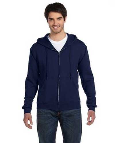 Fruit of the Loom 82230 Adult Supercotton Full-Zip Hooded Sweatshirt - J Navy - HIT a Double