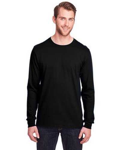 Fruit of the Loom IC47LSR Adult Iconic Long Sleeve T-Shirt - Black Ink - HIT a Double