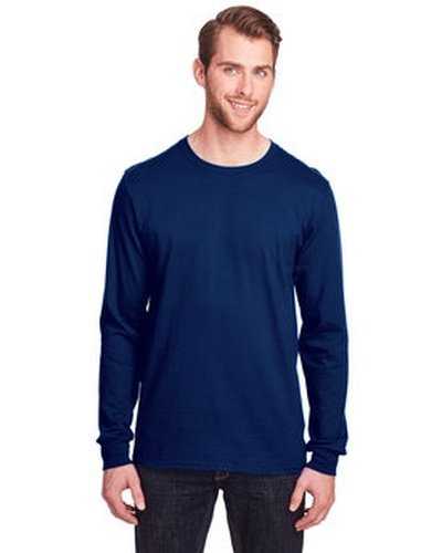 Fruit of the Loom IC47LSR Adult Iconic Long Sleeve T-Shirt - J Navy - HIT a Double