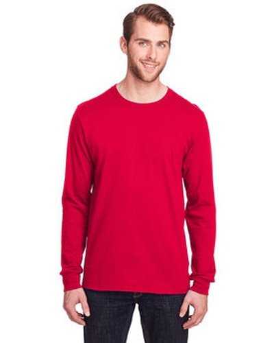 Fruit of the Loom IC47LSR Adult Iconic Long Sleeve T-Shirt - True Red - HIT a Double