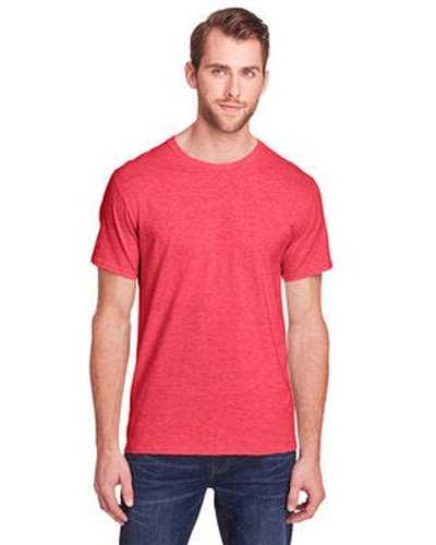 Fruit of the Loom IC47MR Adult Iconic T-Shirt - Fiery Red Heather - HIT a Double
