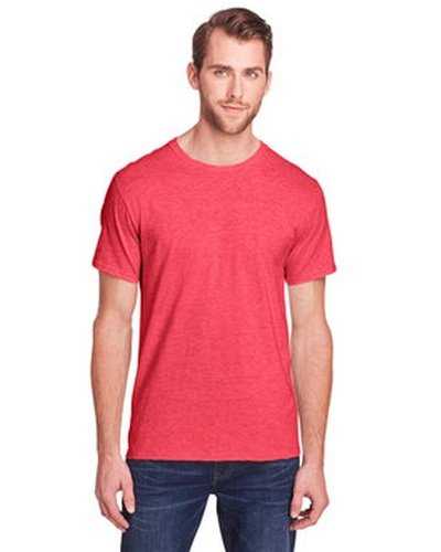 Fruit of the Loom IC47MR Adult Iconic T-Shirt - Fiery Red Heather - HIT a Double