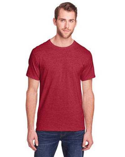 Fruit of the Loom IC47MR Adult Iconic T-Shirt - Peppered Red Heather - HIT a Double