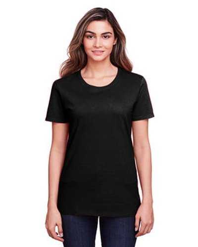 Fruit of the Loom IC47WR Ladies&#39; Iconic T-Shirt - Black Ink - HIT a Double