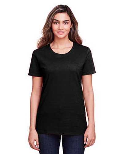 Fruit of the Loom IC47WR Ladies&#39; Iconic T-Shirt - Black Ink - HIT a Double