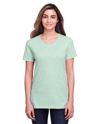 Fruit of the Loom IC47WR Ladies&#39; Iconic T-Shirt - Mint To Be Heather - HIT a Double