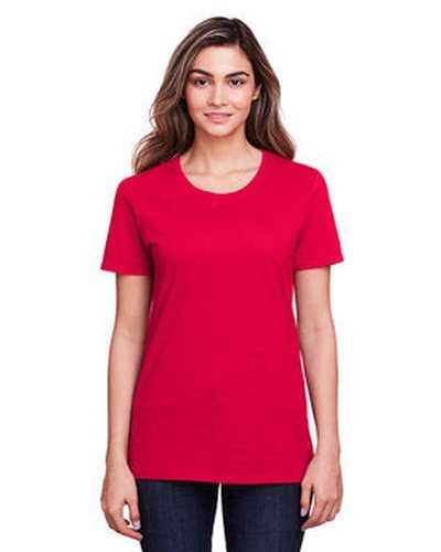 Fruit of the Loom IC47WR Ladies&#39; Iconic T-Shirt - True Red - HIT a Double