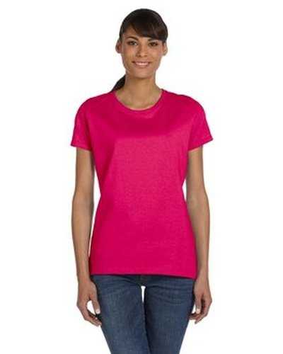 Fruit of the Loom L3930R Ladies&#39; Hd Cotton T-Shirt - Cyber Pink - HIT a Double