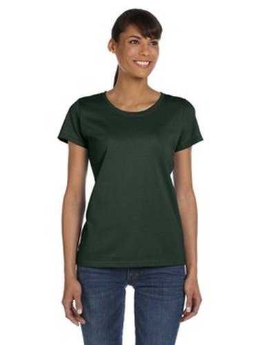 Fruit of the Loom L3930R Ladies&#39; Hd Cotton T-Shirt - Forest Green - HIT a Double