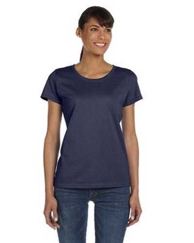 Fruit of the Loom L3930R Ladies' Hd Cotton T-Shirt - J Navy - HIT a Double