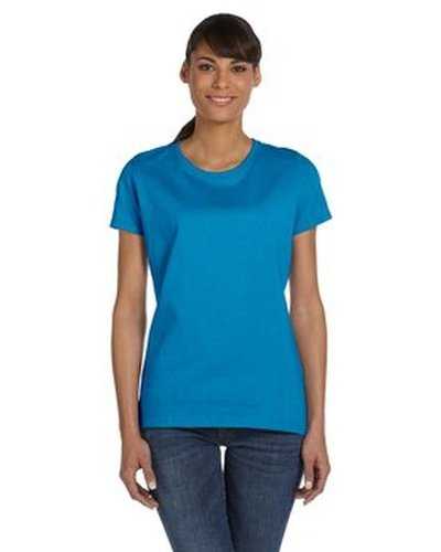 Fruit of the Loom L3930R Ladies' Hd Cotton T-Shirt - Pacific Blue - HIT a Double