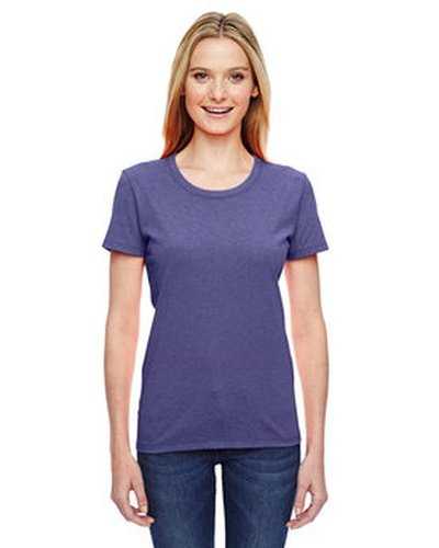 Fruit of the Loom L3930R Ladies&#39; Hd Cotton T-Shirt - Retro Heather Purple - HIT a Double