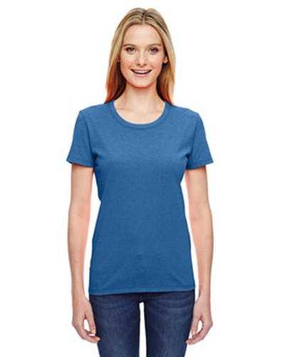 Fruit of the Loom L3930R Ladies&#39; Hd Cotton T-Shirt - Retro Heather Royal - HIT a Double