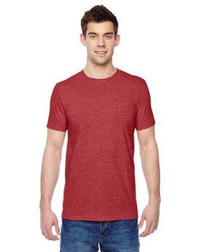 Fruit of the Loom SF45R Adult Sofspun Jersey Crew T-Shirt - Brick Heather - HIT a Double