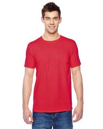 Fruit of the Loom SF45R Adult Sofspun Jersey Crew T-Shirt - Fiery Red - HIT a Double