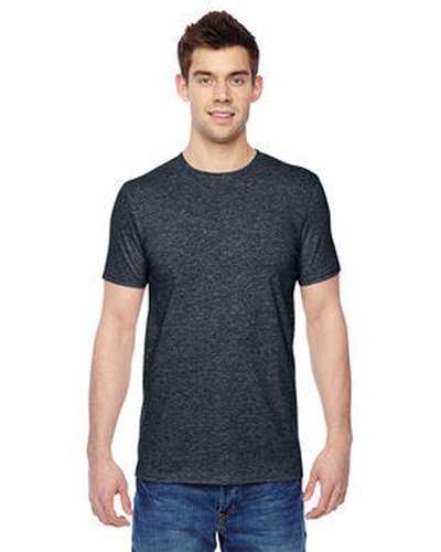 Fruit of the Loom SF45R Adult Sofspun Jersey Crew T-Shirt - Heather Black - HIT a Double