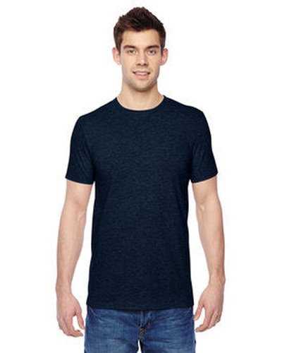 Fruit of the Loom SF45R Adult Sofspun Jersey Crew T-Shirt - Indigo Heather - HIT a Double