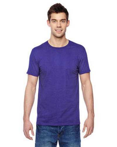 Fruit of the Loom SF45R Adult Sofspun Jersey Crew T-Shirt - Purple - HIT a Double
