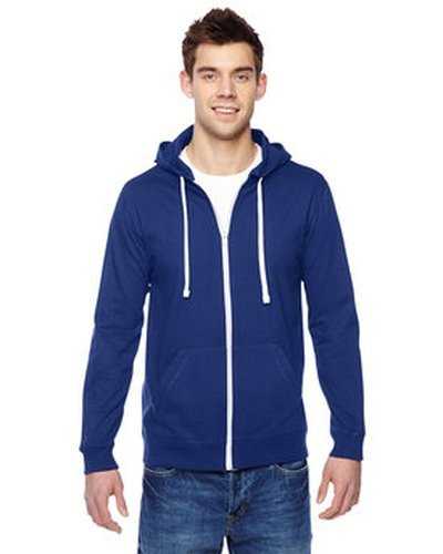Fruit of the Loom SF60R Adult Sofspun Jersey Full-Zip Hooded Sweatshirt - Admiral Blue - HIT a Double