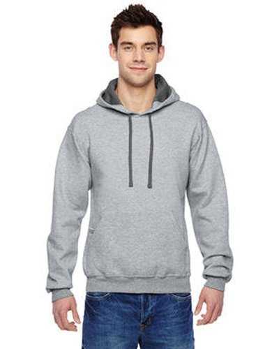 Fruit of the Loom SF76R Adult Sofspun Hooded Sweatshirt - Athletic Heather - HIT a Double