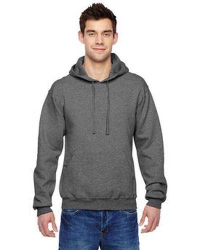 Fruit of the Loom SF76R Adult Sofspun Hooded Sweatshirt - Charcoal Heather - HIT a Double