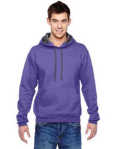 Fruit of the Loom SF76R Adult Sofspun Hooded Sweatshirt - Purple - HIT a Double