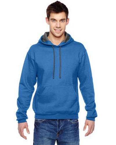Fruit of the Loom SF76R Adult Sofspun Hooded Sweatshirt - Royal - HIT a Double