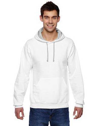 Fruit of the Loom SF76R Adult Sofspun Hooded Sweatshirt - White - HIT a Double
