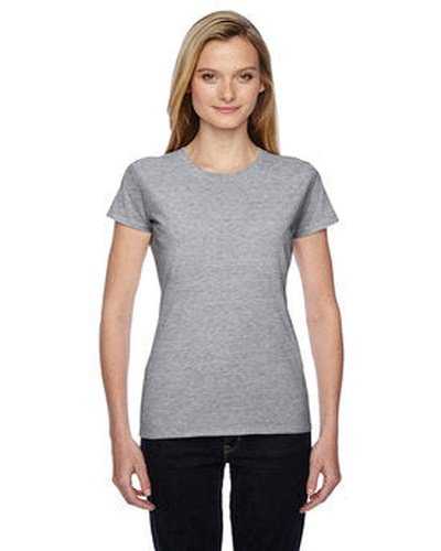 Fruit of the Loom SSFJR Ladies&#39; Sofspun Jersey Junior Crew T-Shirt - Athletic Heather - HIT a Double