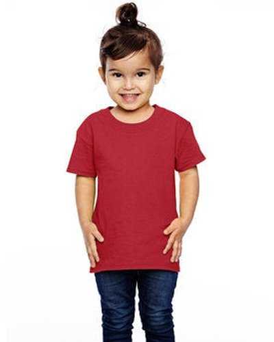 Fruit of the Loom T3930 Toddler Hd Cotton T-Shirt - True Red - HIT a Double