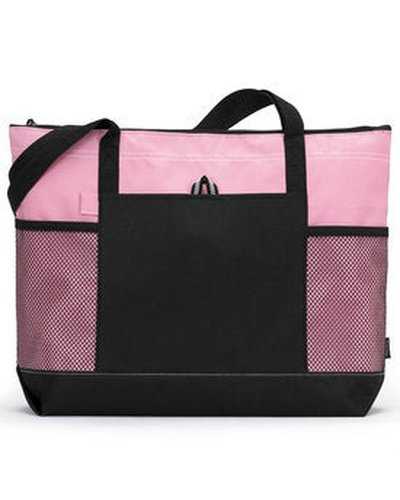 Gemline 1100 Select Zippered Tote - Peonavy Pink - HIT a Double