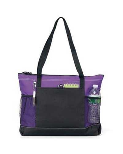 Gemline 1100 Select Zippered Tote - Purple - HIT a Double