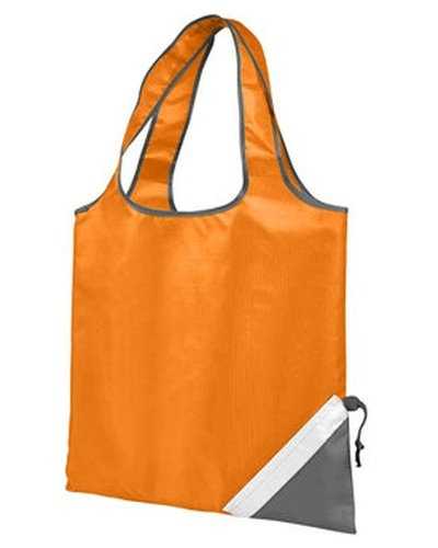 Gemline 1182 Latitiudes Foldaway Shopper Tote - Tangerine Orange - HIT a Double