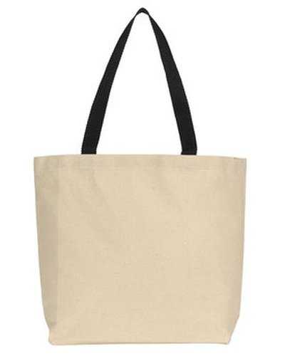 Gemline 220 Colored Handle Tote - Natural Black - HIT a Double